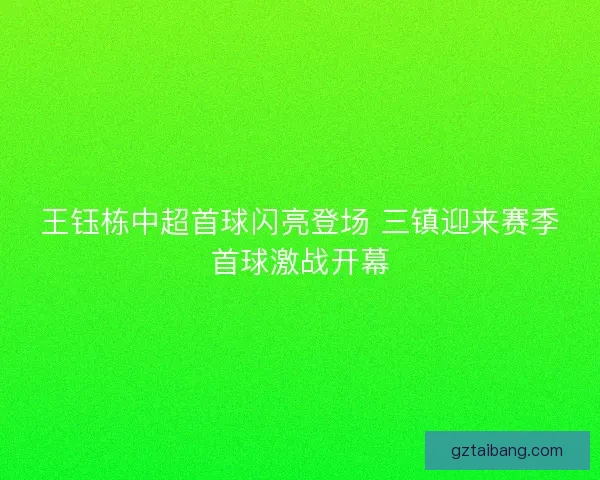 王钰栋中超首球闪亮登场 三镇迎来赛季首球激战开幕